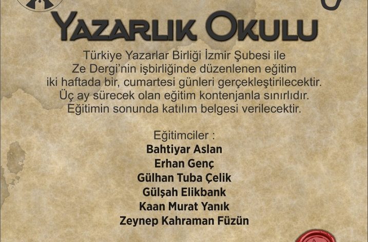İzmir’de Yazarlık Okulu